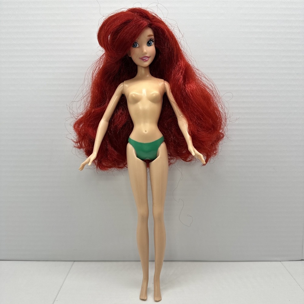 Disney‎ Store Little Mermaid Princess Ariel Nude Barbie Siren Doll Red Hair